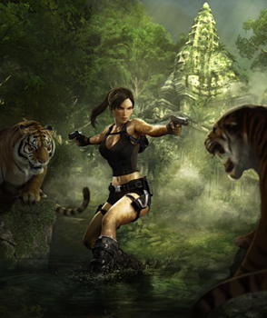 Lara Croft takes on some formidable foes in Tomb Raider Underworld.