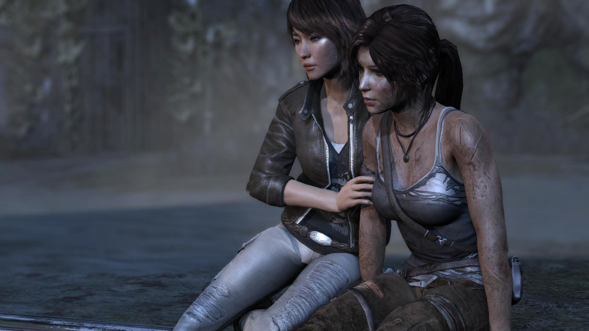 Lara in trouble. Полина Щербакова томб Райдер. Tomb Raider 2013 Лара Крофт и Алекс. Саманта Нисимура и Лара Крофт 18. Tomb Raider Саманта Нисимура.