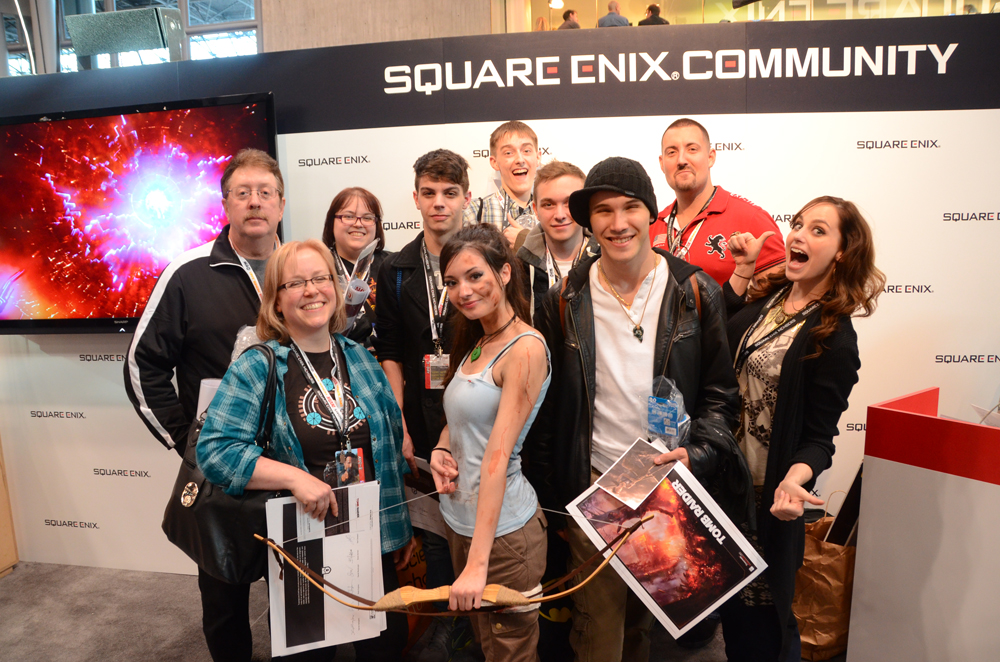 Fans in the Square Enix booth at New York Comic Con 2012.