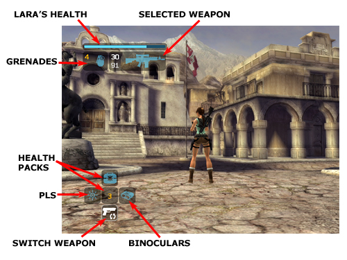 Tomb Raider Legend HUD